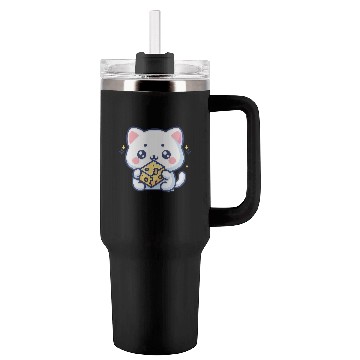 Discover Cheese Cube Cat Tumblers 40 Oz With Handle