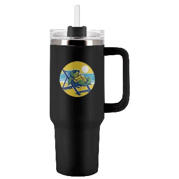 Discover Sea Turtle Chillin on the Beach Tumblers 40 Oz With Handle