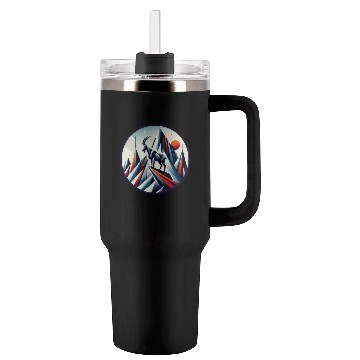 Discover Abstract mountain goat Tumblers 40 Oz With Handle