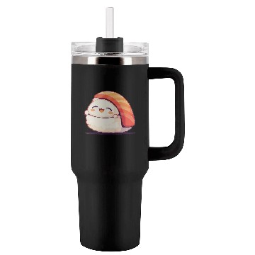 Discover Kawaii White Cat Salmon Nigiri Sushi Tumblers 40 Oz With Handle