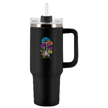 Discover Psychedelic Rainbow Mushrooms Tumblers 40 Oz With Handle