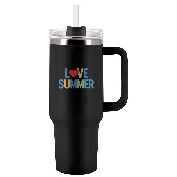 Discover Love summer colourful and lovely illustration Tumblers 40 Oz With Handle