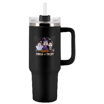 Discover Chick or Treat Halloween Fun with Ghost, Witch, Tumblers 40 Oz With Handle