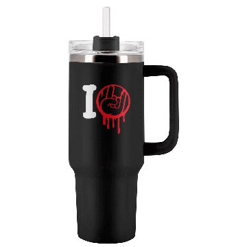 Discover I Love Heavy Metal Hard Rock Music Graffiti Heart Tumblers 40 Oz With Handle