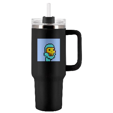 Discover Pixel Alien golden mask Tumblers 40 Oz With Handle