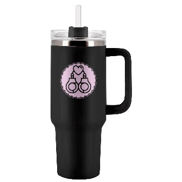 Discover Pink Heart & Handcuffs LIKE US ON FB #USAPatriotG Tumblers 40 Oz With Handle