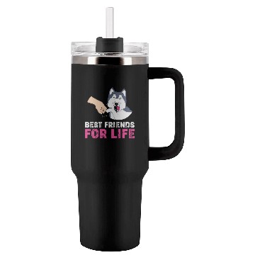 Discover Siberian Husky Dog Lover Best Friends For Life Tumblers 40 Oz With Handle