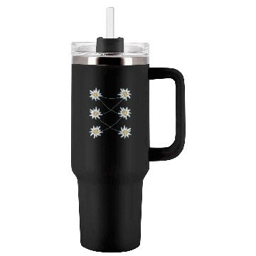 Discover White Alps Edelweiss Flower Mountain Hiking Flower Tumblers 40 Oz With Handle