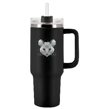 Discover Geometric Snow Mouse – Winter Animal Portrait Tumblers 40 Oz With Handle