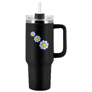 Discover 3 White Daisies Flowers Spring Summer Pretty Tumblers 40 Oz With Handle