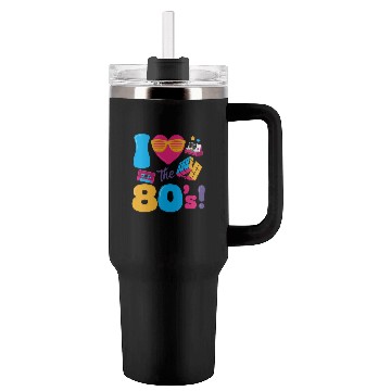 Discover I Heart The 80's Classic 80s Retro Vintage 1980 Tumblers 40 Oz With Handle