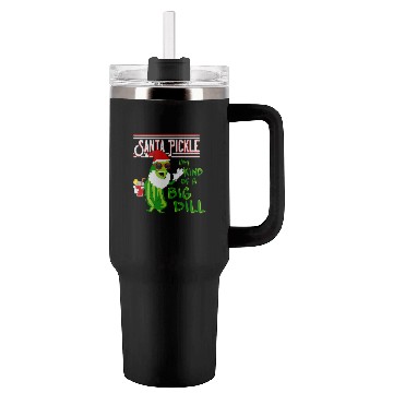 Discover SANTA PICKLE I M KIND OF A BIG DILL Tumblers 40 Oz With Handle