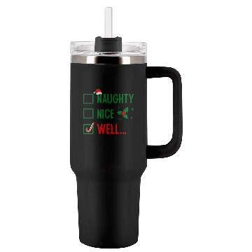 Discover Naughty or Nice Funny Christmas Tumblers 40 Oz With Handle