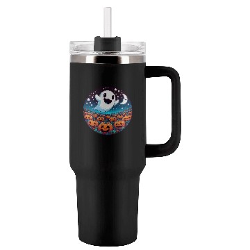 Discover Friendly Ghost in the Pumpkin Patch Tumblers 40 Oz With Handle