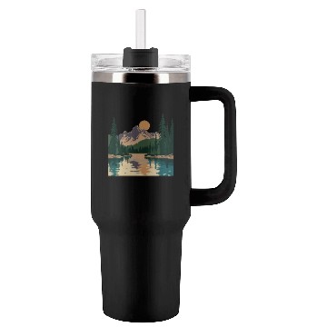 Discover "Mountain Sunrise Serenity: A Scenic Outdoor Tumblers 40 Oz With Handle