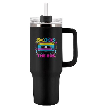 Discover Back to the 80s Retro Cassette Tape Design - Vinta Tumblers 40 Oz With Handle