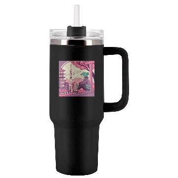 Discover Blossom Breeze: Tokyo Girl Embracing a Tranquil Tumblers 40 Oz With Handle