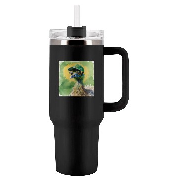 Discover Green and Gold Emu Tumblers 40 Oz With Handle