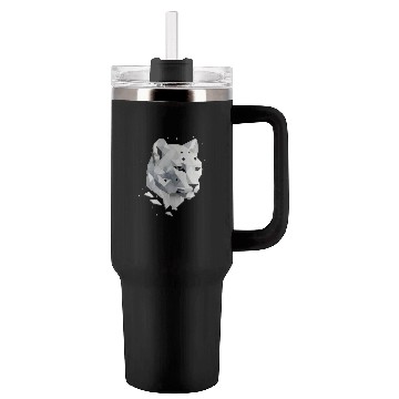 Discover Geometric Snow Leopard - Elegance of the Wild Tumblers 40 Oz With Handle