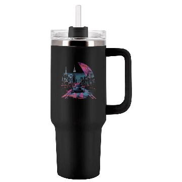 Discover 80s 90s Vaporwave Retro Car City Synthwave Tumblers 40 Oz With Handle