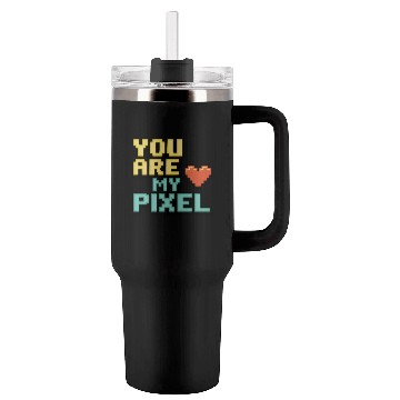 Discover Gamer Valentine's Pixel 8-bit Gaming Couple Tumblers 40 Oz With Handle