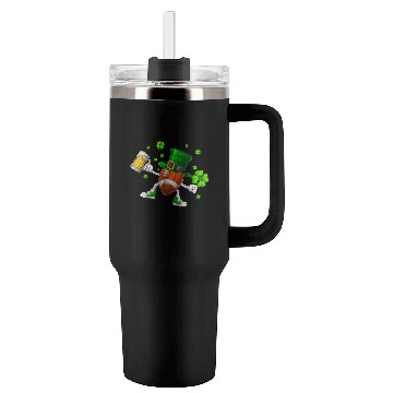 Discover Football Drinking Beer St Patrick's Day Tumblers 40 Oz With Handle