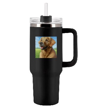 Discover Realistic Golden Retriever Tumblers 40 Oz With Handle