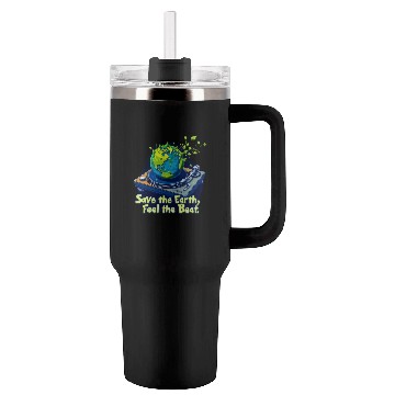 Discover Sticker - Save the Earth – Feel the Beat of Nature Tumblers 40 Oz With Handle