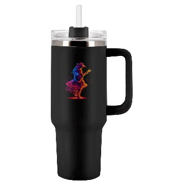 Discover Guitar Player Girl Synthwave Tumblers 40 Oz With Handle