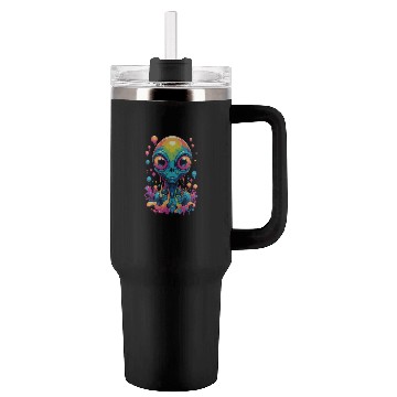 Discover psychedelic alien portrait Tumblers 40 Oz With Handle