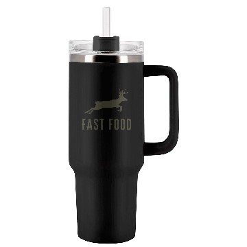 Discover Fast food funny deer Tumblers 40 Oz With Handle