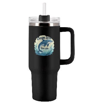 Discover Playful dolphins Tumblers 40 Oz With Handle