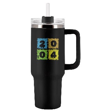 Discover 21st birthday Colorful Patches since 07/2004 Tumblers 40 Oz With Handle