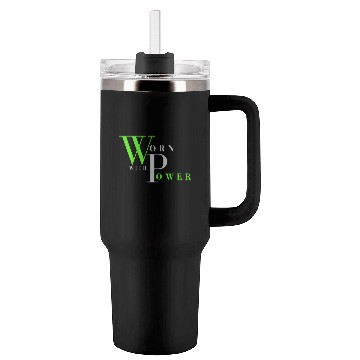 Discover Worn With Power Lime&Gray Tumblers 40 Oz With Handle