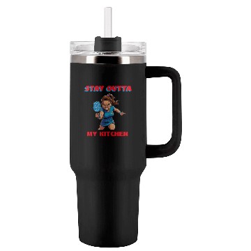 Discover Stay Outta My Kitchen (Pickleball) Tumblers 40 Oz With Handle