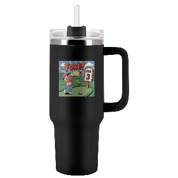 Discover Mini Golf Retro Cartoon on Champion Unisex Tumblers 40 Oz With Handle