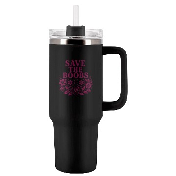 Discover Save the boobs floral Tumblers 40 Oz With Handle