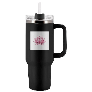 Discover Elegant Pink Lotus Floral Tumblers 40 Oz With Handle