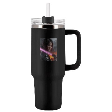 Discover Cyberpunk Samurai Girl Tumblers 40 Oz With Handle