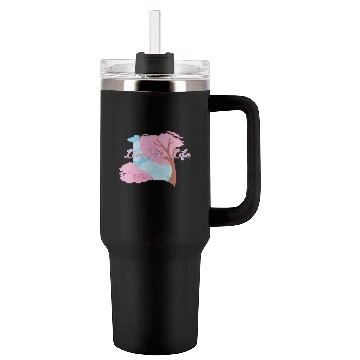 Discover Pink Cherry Blossom Inspirational Design Tumblers 40 Oz With Handle