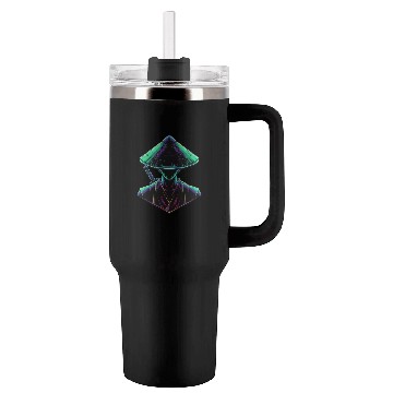 Discover Cyber Samurai Neon Illustration Tumblers 40 Oz With Handle