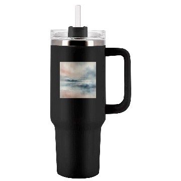 Discover Serene Ocean Dawn Abstract Tumblers 40 Oz With Handle