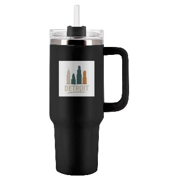 Discover Detroit Skyline Street Vibes Tumblers 40 Oz With Handle