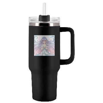 Discover Ethereal Fantasy Girl with Flowing Hair Tumblers 40 Oz With Handle