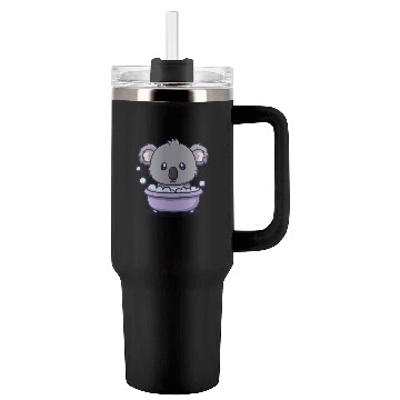 Discover Cute Koala Bear Taking a Bubble Bath Relaxing  Tumblers 40 Oz With Handle