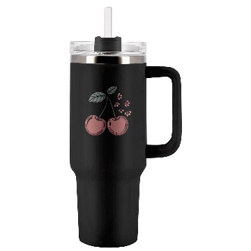 Discover Cherry Boho Blossoms and Berries Delight for Tumblers 40 Oz With Handle