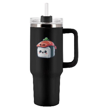Discover kawaii sushi character - food Tumblers 40 Oz With Handle