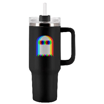 Discover Trippy Ghost Vaporwave Halloween Rave EDM Music Tumblers 40 Oz With Handle