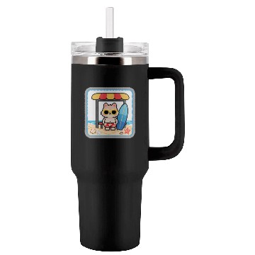 Discover Beach Bear Cartoon Patch Tumblers 40 Oz With Handle