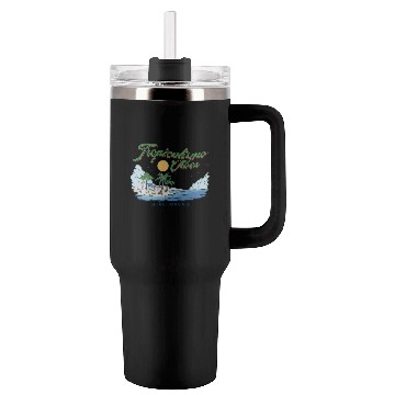 Discover Tropical Island Escape Design Tumblers 40 Oz With Handle